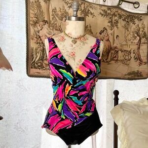vintage 80s one piece‎ swimsuit